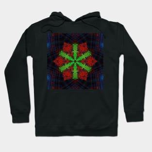 Weave Mandala Green Red and Blue Hoodie